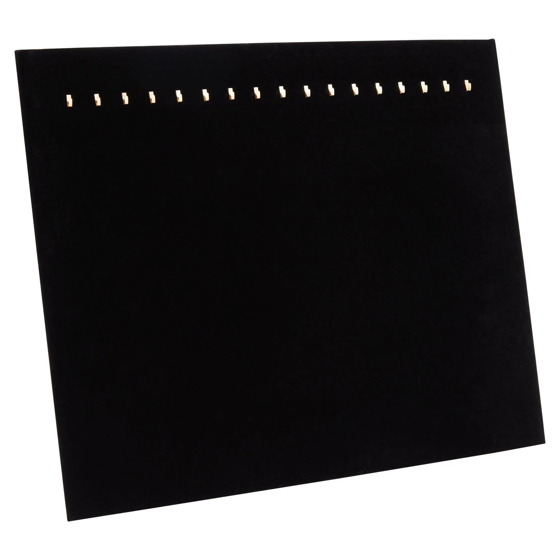 2-Pack Jewelry Display for Selling - Velvet Necklace Holder Stand, Organizer for Retail (17 Hooks, Black)