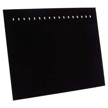 2-Pack Jewelry Display for Selling - Velvet Necklace Holder Stand, Organizer for Retail (17 Hooks, Black)