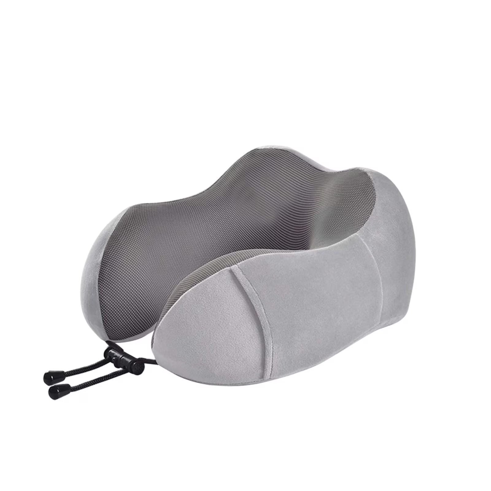 Upgraded Travel Neck Pillow – 100% Memory Foam for Airplane, Flight Headrest & Sleep, Portable 