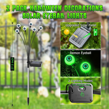 Green LED Solar Halloween Pathway Lights