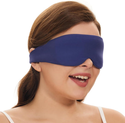 Memory Foam Sleep Mask – 3D Contoured Blackout Eye Mask with Earplugs, Soft & No Pressure on Eyelids, for Men & Women 