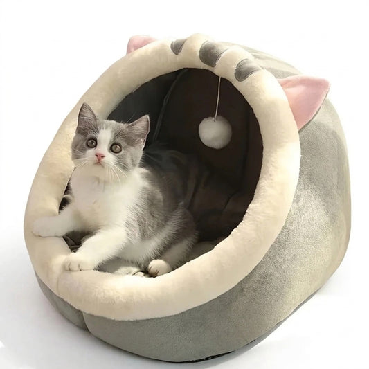Cute soft cat house bed