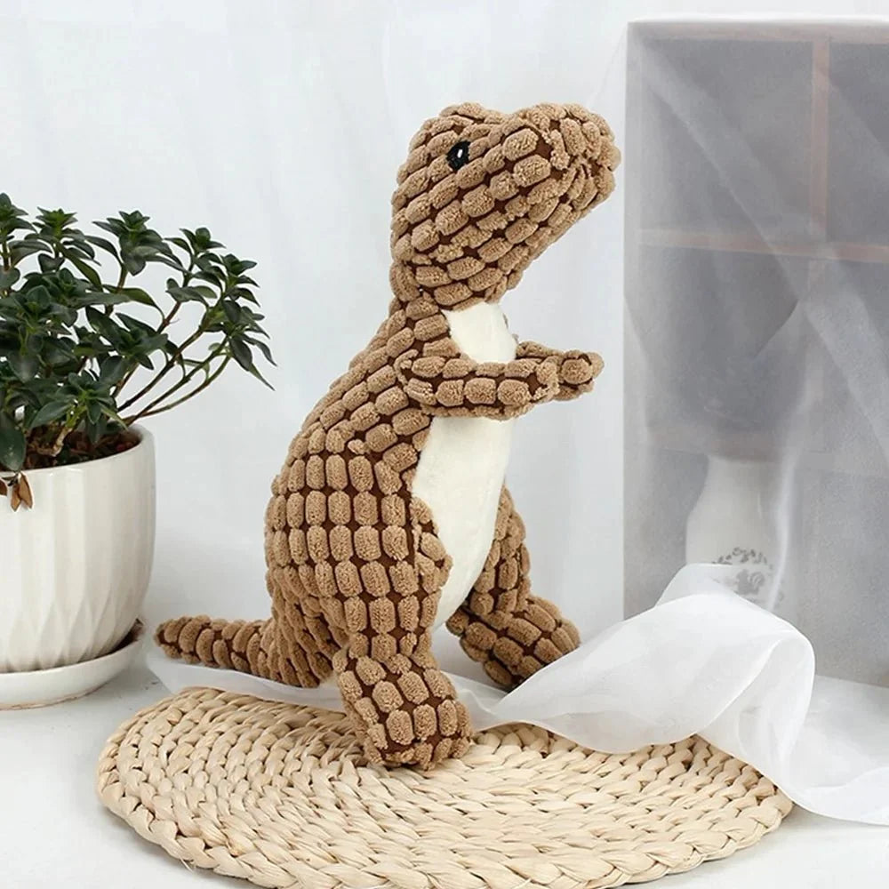 Plush animal dog toy with built-in sound generator