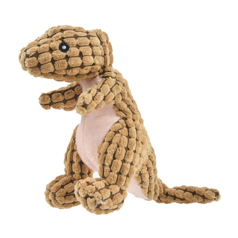 Squeaky plush dog chew toy for daily pet entertainment