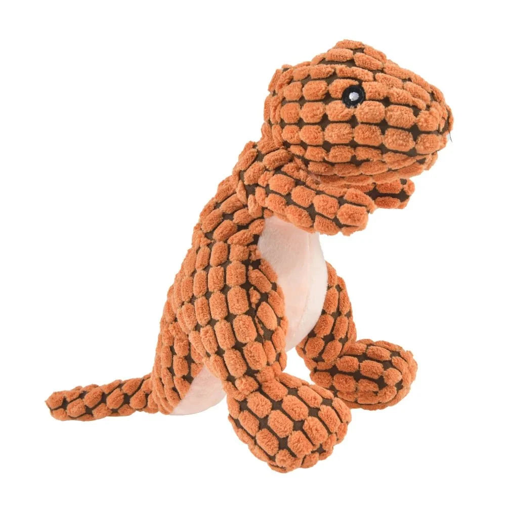 Squeaky plush toy for dog chewing and engagement