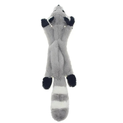 Plush dog chew toy with soft teeth-friendly fleece