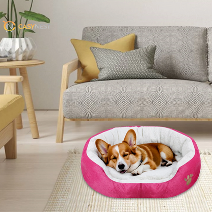 Small Dog & Cat Bed – Puppy Pet Bed with Removable Cushion for Indoor Use