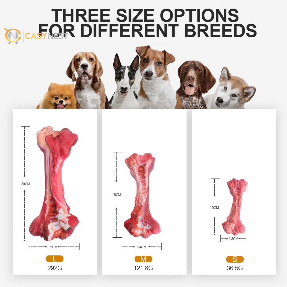 Indestructible Dog Chew Toys for Large Breeds – Tough Rubber Teething & Teeth-Cleaning Toys for Aggressive Chewers