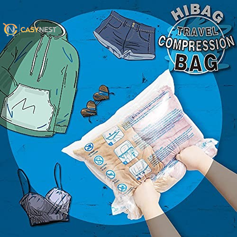 12 Compression Bags for Travel, Travel Essentials Compression Bags, Vacuum
