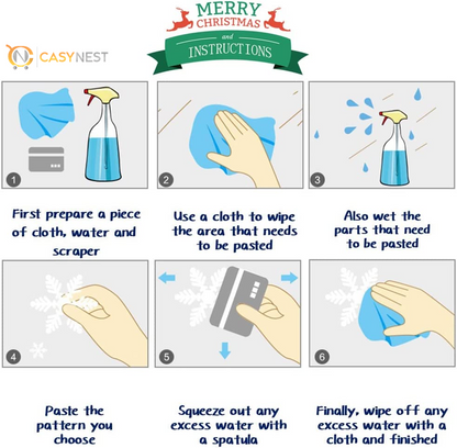 82PCS Christmas Snowflake Window Clings