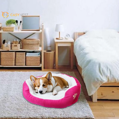 Small Dog & Cat Bed – Puppy Pet Bed with Removable Cushion for Indoor Use