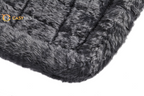 Gray Plush Fleece Bolstered Dog Bed – Fits 54-Inch 
