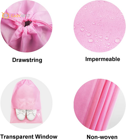 8PCS Travel Shoe Bags with Rope for Men and Women Large Shoes Pouch Organizers