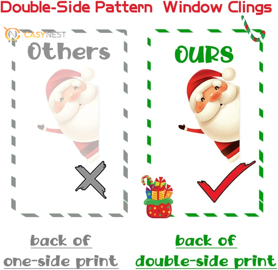 82PCS Christmas Snowflake Window Clings