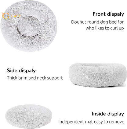 Calming Donut Cuddler Dog Bed – Medium & Large, 30"