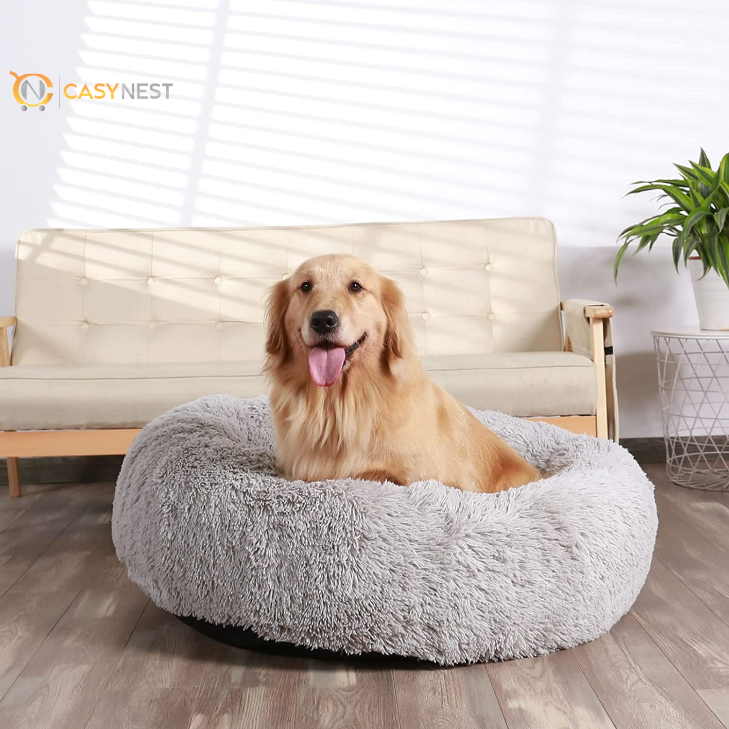 Calming Donut Cuddler Dog Bed – Medium & Large, 30"