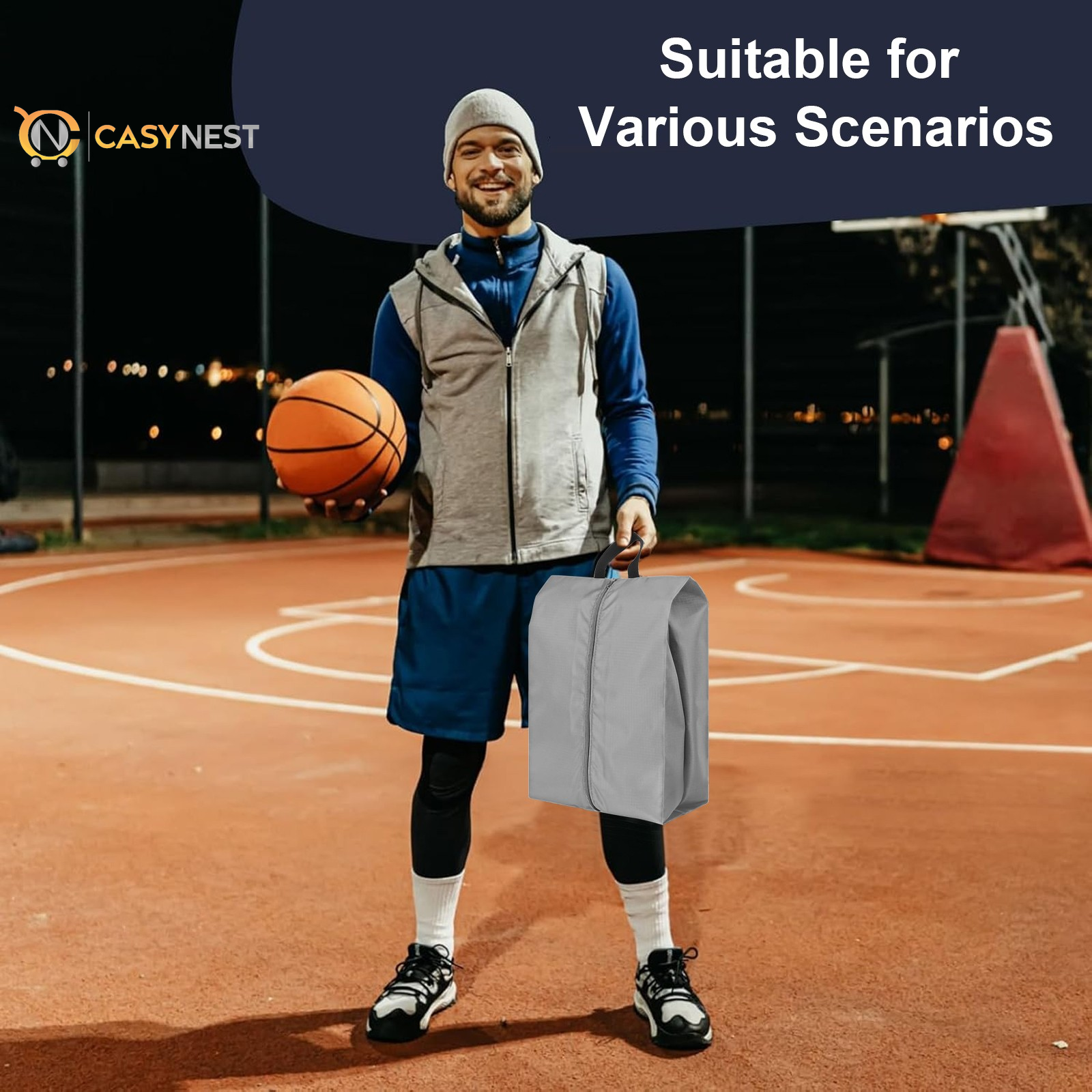 6 PCS Moisture Resistant Travel Shoe Bags Shoes Pouch Storage Packing Organizers