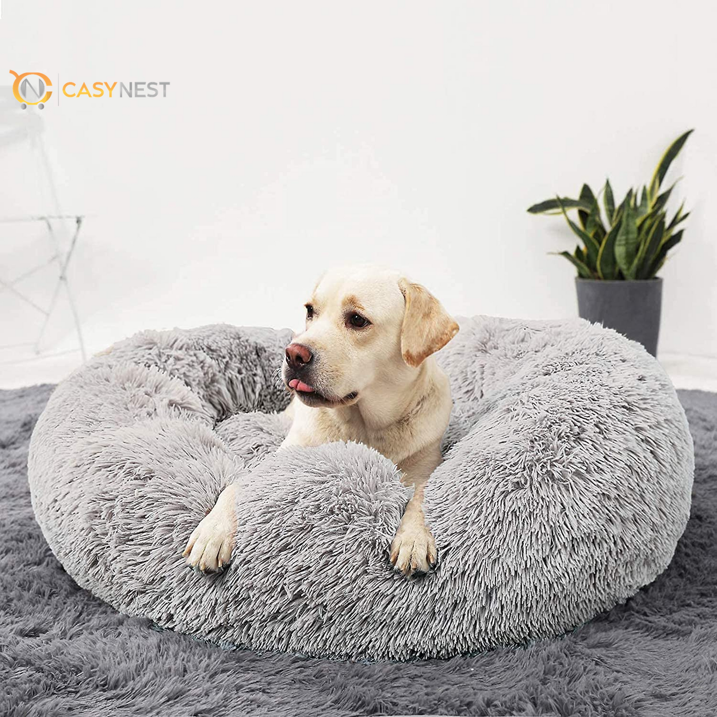 Calming Donut Cuddler Dog Bed – Medium & Large, 30"