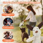 Dog Toys for Small Dogs ,10 Pack Puppy Chew Toys for Teething and Training with Plush Squeaky Toys, Treat Ball and Rope Toys to Keep Them Busy，White Dog