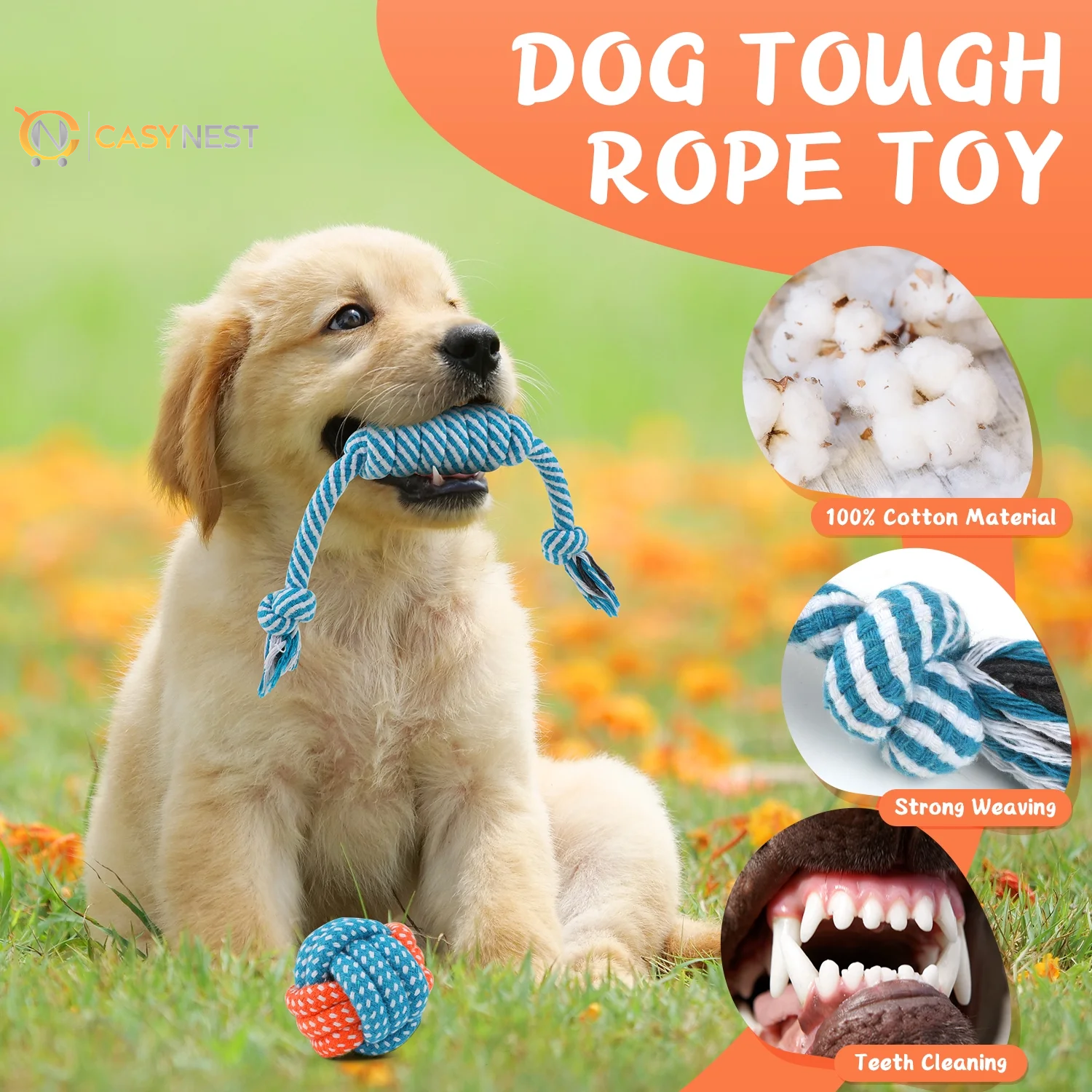 Dog Toys for Small Dogs ,10 Pack Puppy Chew Toys for Teething and Training with Plush Squeaky Toys, Treat Ball and Rope Toys to Keep Them Busy，White Dog