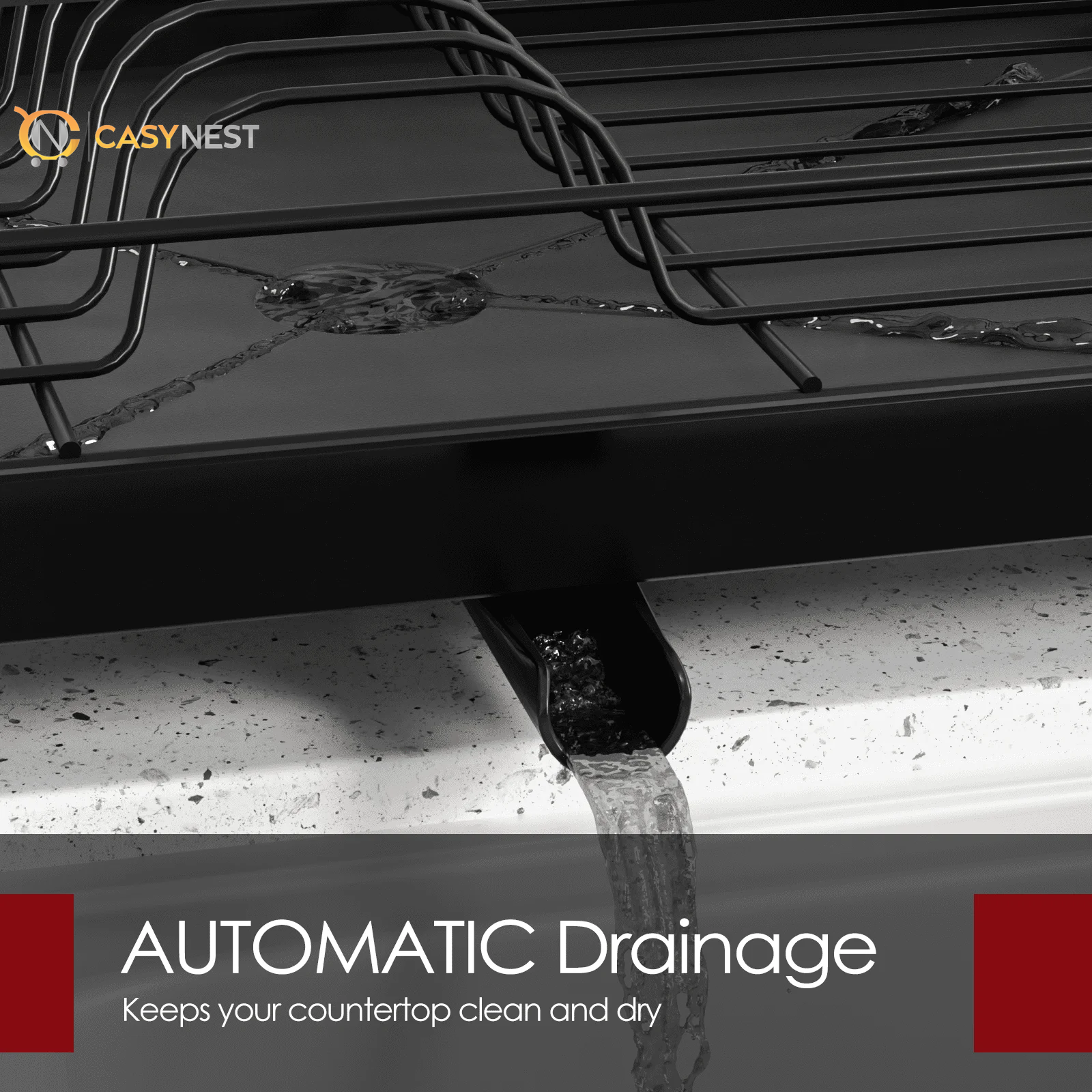 Dish Drying Rack- Space-Saving Dish Rack, Dish Racks for Kitchen Counter, Stainless Steel Kitchen Drying Rack with a Cutlery Holder