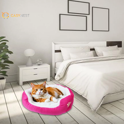 Small Dog & Cat Bed – Puppy Pet Bed with Removable Cushion for Indoor Use