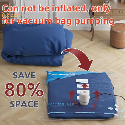 24-Pack Vacuum Storage Bags with Electric Pump – Jumbo, Large, Medium, Small & Roll-Up Bags for Clothes, Bedding, Pillows & Travel
