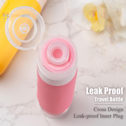 16-Pack Travel Toiletry Bottles – TSA Approved Leakproof 3oz Squeezable Silicone Containers for Shampoo, Conditioner & Liquids 